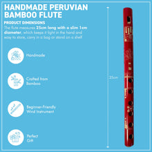 Load image into Gallery viewer, The Painted Bamboo Flute – A 25cm Handmade Peruvian Wind Instrument
