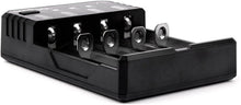 Load image into Gallery viewer, Charge Smarter Anywhere – Veho V-1 Universal 4-Slot USB Li-Ion Battery Charger with Advanced Protection
