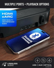 Load image into Gallery viewer, Refurbished Majority Bowfell DOLBY SOUNDBAR – Compact Bluetooth TV Audio System with Enhanced Bass &amp; Immersive Home Cinema Sound
