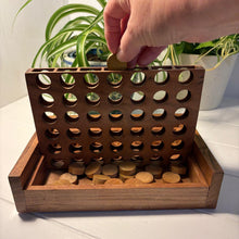 Load image into Gallery viewer, Wooden 4-in-a-Row Game – Classic Connect 4 Strategy Board Game for Kids and Adults – Durable Eco-Friendly Wood, Portable and Screen-Free Family Fun
