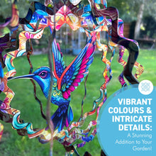 Load image into Gallery viewer, Vibrant Hummingbird Wind Spinner – Whimsical Garden &amp; Outdoor Yard Décor
