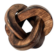 Load image into Gallery viewer, Rustic Wooden 3-Link Knot Ornament for Home Decor - Ideal for Living Room, Shelf &amp; Coffee Table
