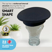 Load image into Gallery viewer, Size 56cm | Small Grey Chauffeur Style Peaked Cap | Traditional style ideal for weddings, school proms and special events| Driving Cap | UK size 6 7/8 | US size 7
