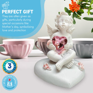 Cherub Angel | Garden grave ornament | Angel figurine | Angel ornaments for the home | Home decoration | Angel gift | Mini angel figure | 7cm (H) x 4cm (W) x 3cm (D)