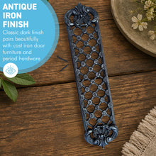 Load image into Gallery viewer, The Jali – Pierced Lattice Cast Iron Finger Plate That Turns a Plain Door into a Period Feature
