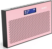 Load image into Gallery viewer, DAB, DAB+ Digital and FM radio | Battery and Mains Powered Portable Radio with 15 Hours Playback and LED Display | Majority Histon 2 Compact DAB Radio | Radio with Dual Alarm and 20 Preset | Rose
