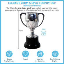 Load image into Gallery viewer, Elegant 20 cm Silver Trophy Cup - Ideal Award for achievements &amp; celebrations
