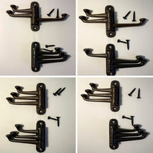 Load image into Gallery viewer, Pack of two cast Iron Swivel Coat Hooks Black 3-Hinge Wall Door Hooks
