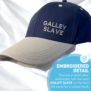 Galley Slave Adjustable Navy Blue Baseball Cap, classic unisex cotton hat for casual, sports & outdoor wear