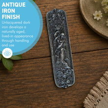 Load image into Gallery viewer, The Figurine – A Single Cast Iron Push Plate, Cast and Hand Finished in Antique Iron
