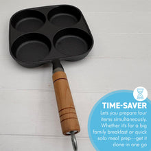 Load image into Gallery viewer, 4-Cup Burger Cast Iron Pan – 𝗦𝗞𝗜𝗟𝗟𝗘𝗧 𝗕𝗥𝗘𝗔𝗞𝗙𝗔𝗦𝗧 𝗣𝗔𝗡 for Eggs, Pancakes &amp; Crepes, Versatile Frying Pan for All Heat Sources
