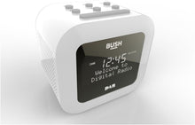 Load image into Gallery viewer, Bush White USB DAB Clock Radio | Dual Alarms | 20 preset stations | Auto time update. Autotune |  USB port for external connectivity.
