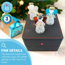 Load image into Gallery viewer, Angels worry box | Mindfulness box | Spiritual gifts | |mental health | guardian angel worry box for your loved ones | Includes 3 glass worry angels with gilded wings | Gift Packaged | Grief Gifts | Angel gifts
