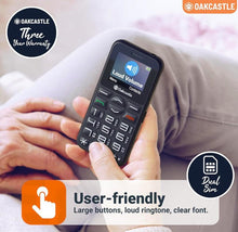 Load image into Gallery viewer, Dual Sim Basic Mobile Phone for seniors 4G, 64MB, 5 Day Battery, Oakcastle F300
