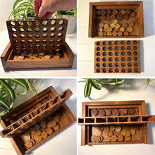 Load image into Gallery viewer, Wooden 4-in-a-Row Game – Classic Connect 4 Strategy Board Game for Kids and Adults – Durable Eco-Friendly Wood, Portable and Screen-Free Family Fun
