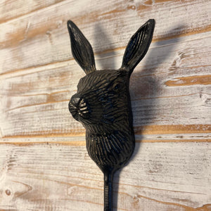 Sturdy Wall-Mounted Cast Iron Rabbit Head Hook Hanger for Hats, Coats, Clothes - Ideal for Kitchen, Bathroom, Bedroom, Office