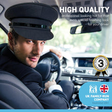 Load image into Gallery viewer, Size 56cm | Small Grey Chauffeur Style Peaked Cap | Traditional style ideal for weddings, school proms and special events| Driving Cap | UK size 6 7/8 | US size 7
