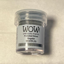Load image into Gallery viewer, Wow! Embossing Powder 15ml | POLISHED SILVER REGULAR| Free your creativity and give your embossing sparkle

