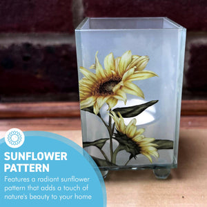 Elegant Sunflower Glass Votive Candle Holder – Perfect for Home Decor & Gifts