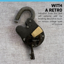Load image into Gallery viewer, HEAVYWEIGHT CAST ANTIQUE STYLE IRON METAL PADLOCK | Love Padlock | Industrial Style Padlock | Key Padlock | Shed padlock | Gate Padlock | 9cm x 6cm | 2 Keys | Pirates Treasure Chest Padlock
