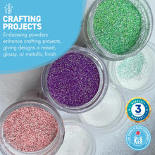 Load image into Gallery viewer, 3 x Wow! Embossing Powders 15ml | MINTY TWINKLE, GRAPE FIZZ &amp; STRAWBERRY SPARKLE regular| Free your creativity and give your embossing sparkle
