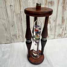 Load image into Gallery viewer, Vintage 24cm Galileo Barometer Thermometer on Antique Bobbin Stand
