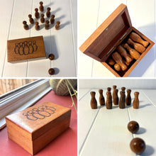 Load image into Gallery viewer, Deluxe Wooden Bowling Set with Solid Wood Storage Box � Ideal Gift for All Ages and Occasions
