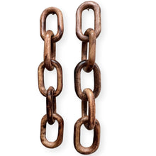 Load image into Gallery viewer, Set of Two Rustic Wooden 5-Link Chain Ornaments for Home Decor,  Ideal for Living Room, Shelf, and Coffee Table Decoration
