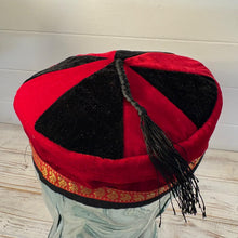 Load image into Gallery viewer, Tibetan Trim smoking / thinking / lounging cap Size Large
