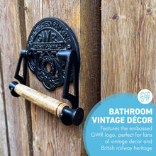 Load image into Gallery viewer, Vintage-Style Toilet Roll Holder - Great Western Railway (GWR) Design, Classic Bathroom Accessory
