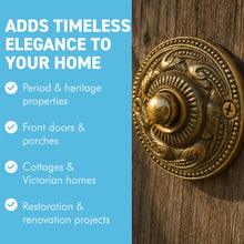 Load image into Gallery viewer, The Rococo – An Ornate Solid Brass Bell Push That Makes Visitors Notice the Door Before They Ring It
