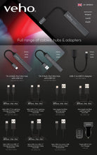Load image into Gallery viewer, Veho USB-C to USB-C Cable 1m – Fast Charging, High-Speed Data Transfer, Durable 𝗧𝗬𝗣𝗘-𝗖 𝗨𝗦𝗕-𝗖 for Phones, Tablets &amp; Laptops
