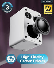 Load image into Gallery viewer, Brand New Majority D70X Passive Bookshelf Speakers | 70W Stereo Sound in Elegant White Finish
