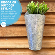 Load image into Gallery viewer, The Country Wall Planter – A Vintage Style Galvanised Metal Hanging Basket
