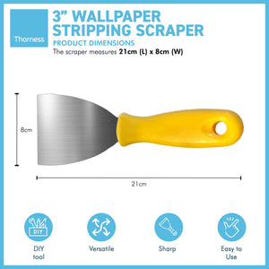 4 Inch WALLPAPER STRIPPING TOOL | Wallpaper scraper sharp | DIY scraper | Heavy duty scraper | Wallpaper stripper | 21cm (L) handle with 10cm blade