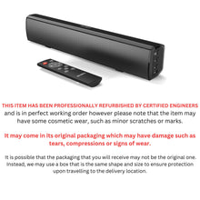 Load image into Gallery viewer, Majority BLUETOOTH SOUND BAR for TV | Built-in Subwoofer | 120 Watts 2.1 Channel Sound | RCA, Optical, and AUX Connection | Wall Mountable | Remote Control included Snowdon TV Soundbar
