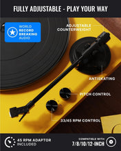 Load image into Gallery viewer, The Majority Stylo Bluetooth Turntable – Yellow, Refurbished
