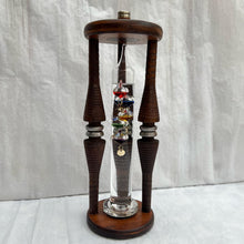 Load image into Gallery viewer, Vintage 24cm Galileo Barometer Thermometer on Antique Bobbin Stand
