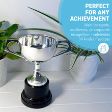 Load image into Gallery viewer, Elegant 9-inch (23cm) Silver Trophy Cup for Celebrating Achievements – Ideal Award for Sports, Competitions &amp; Ceremonies
