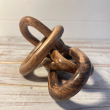 Load image into Gallery viewer, Set of Two Rustic Wooden 5-Link Chain Ornaments for Home Decor,  Ideal for Living Room, Shelf, and Coffee Table Decoration
