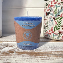 Load image into Gallery viewer, Blue Throat Chakra Candle - Enhance Communication and Self-Expression
