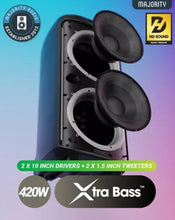 Load image into Gallery viewer, Refurbished Majority Pulse 4 𝗕𝗟𝗨𝗘𝗧𝗢𝗢𝗧𝗛 𝗣𝗔𝗥𝗧𝗬 𝗦𝗣𝗘𝗔𝗞𝗘𝗥 Mega Sound Bass Boost, LED Light Effects, Portable Wireless Speaker with Long Battery Life &amp; USB/TF/AUX Connectivity
