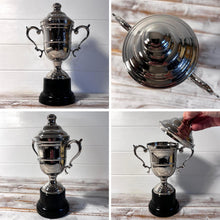 Load image into Gallery viewer, Elegant 26cm Silver Trophy Cup with lid- Ideal Award for achievements &amp; celebrations
