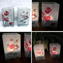 Load image into Gallery viewer, Set of 2 Floral Glass Votive Candle Holders – Decorative Accent for Warm Ambiance, Ideal for Home Decor, Gifts &amp; Special Occasions
