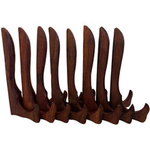 Load image into Gallery viewer, Wooden Plate Display Stands 25cm – Set of 8 Hinged Easel Holders
