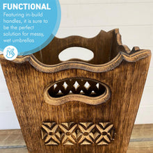 Load image into Gallery viewer, Classic Art Deco Wooden Umbrella Stand,  Stylish Hallway Furniture, Brolly Holder, Elegant Home Accessories
