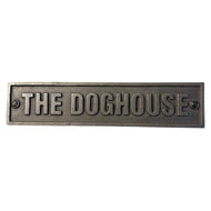 DOG HOUSE Cast Iron Sign Vintage Style PLAQUE for Shed Garage 22cm