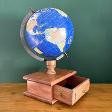 Load image into Gallery viewer, 20cm Globe with Wooden Base &amp; Drawer - Rotating Vintage World Globe, Educational Geographic Desktop Accessory
