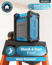 Load image into Gallery viewer, Portable Work Radio DAB | Rechargeable, Internal 10,000mAh USB Power Bank | 5.0 Bluetooth, FM, 30 Presets, Powerful Speaker, Bass Booster | IPX54 Dust and Water Proof dab radio | Majority Landbeach
