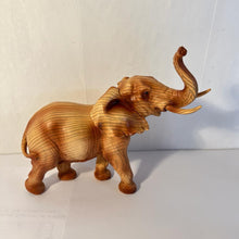 Load image into Gallery viewer, Free Standing Wood effect Masterful Elephant Decorative Ornament | Elephant Ornaments | Home Accessory Gift | Living Room | Wildlife Animal
